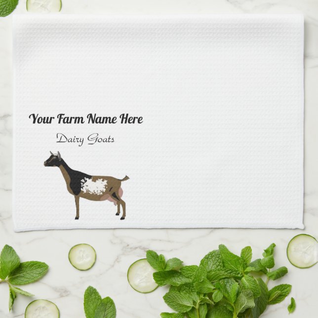Personalised Nigerian Dwarf Dairy Goat Tea Towel (Folded)