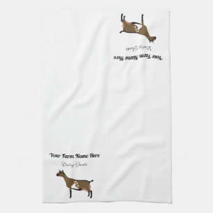 Personalised Nigerian Dwarf Dairy Goat Tea Towel