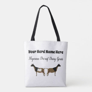 Personalised Nigerian Dwarf Dairy Goat Tote Bag