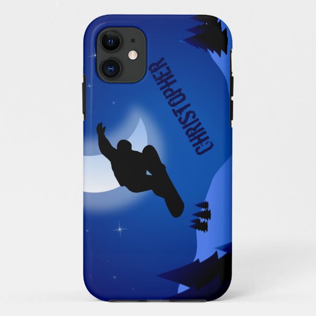 Personalised Night Snowboard iPhone 5 Case (Back)