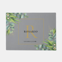 Personalised Nimbus Grey Gold Monogram