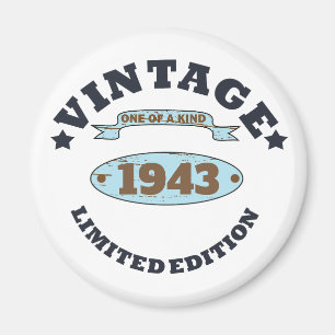 Personalised ninety vintage 90th birthday party magnet