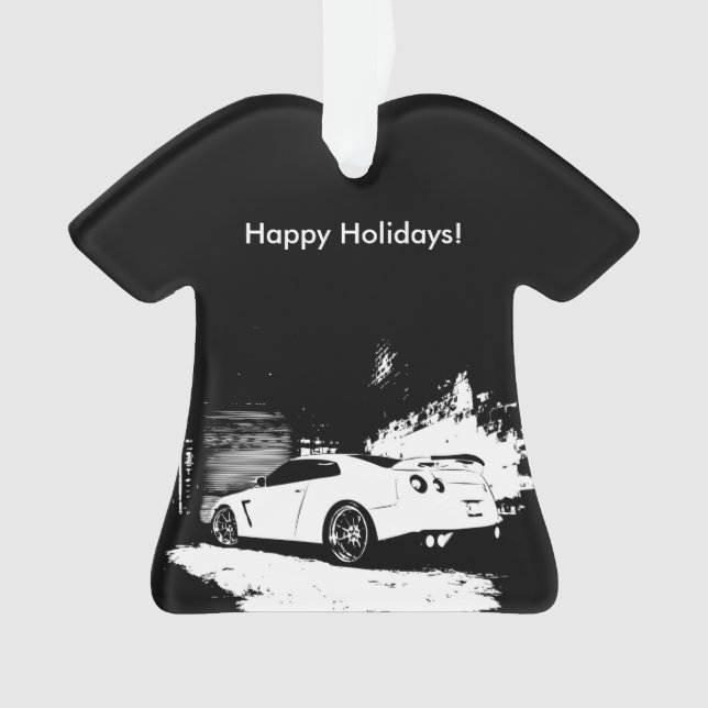 Personalised Nissan Skyline GT-R Rear View Ornament (Front)