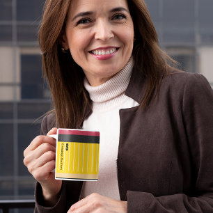 Personalised No 2 Pencil Teacher's Fun Coffee Mug