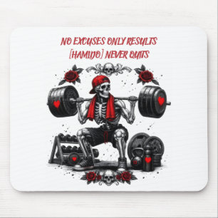 Personalised No Excuses Only Results Mouse Mat