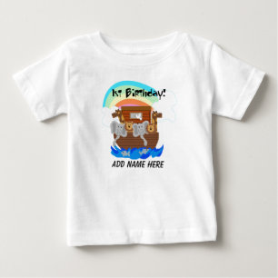 Personalised Noah's Ark 1st Birthday Tshirt