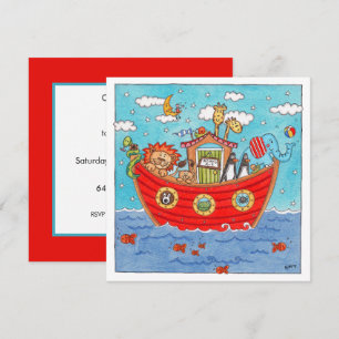 Personalised Noah's Ark Birthday Invitation