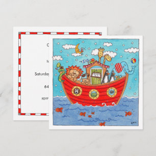 Personalised Noah's Ark Birthday Invitation