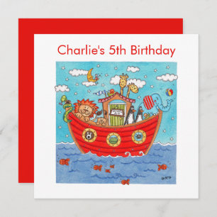 Personalised Noah's Ark Birthday Invitation