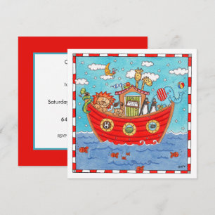 Personalised Noah's Ark Birthday Invitation