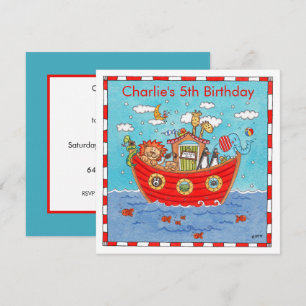 Personalised Noah's Ark Birthday Invitation