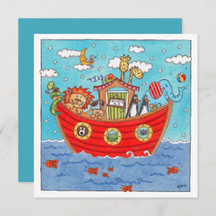 Personalised Noah's Ark Birthday Invitation