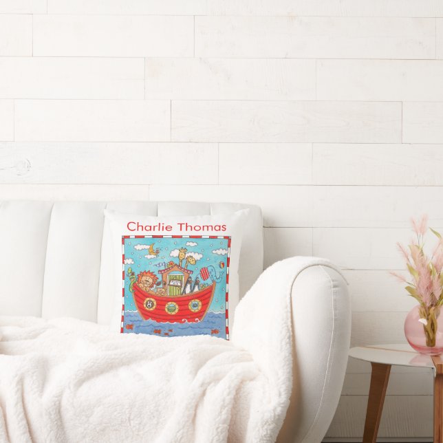 Personalised Noah's Ark  Cushion (Couch)