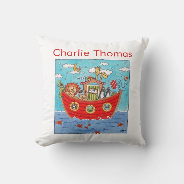 Personalised Noah's Ark  Cushion (Front)