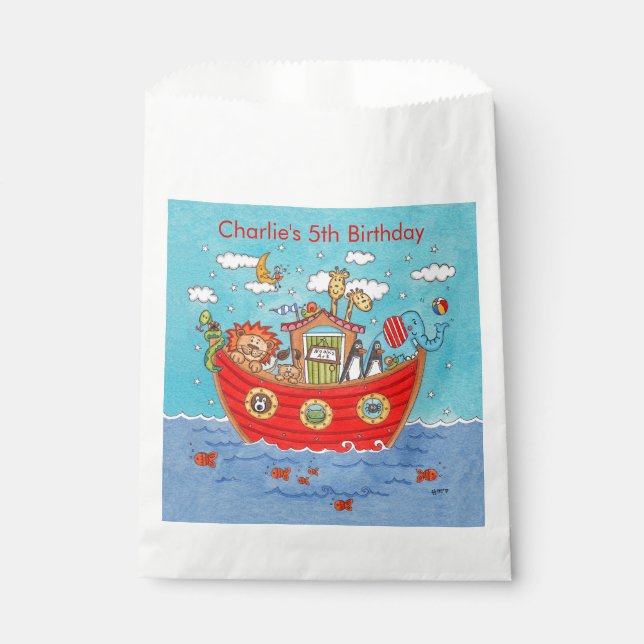 Personalised Noah's Ark  Favour Bags (Front)