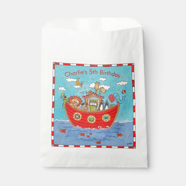 Personalised Noah's Ark  Favour Bags (Front)