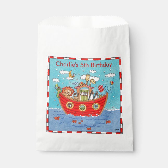 Personalised Noah's Ark  Favour Bags (Front)