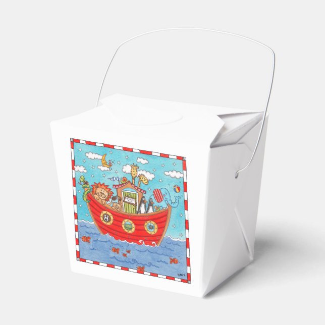 Personalised Noah's Ark  Favour Box (Front Side)