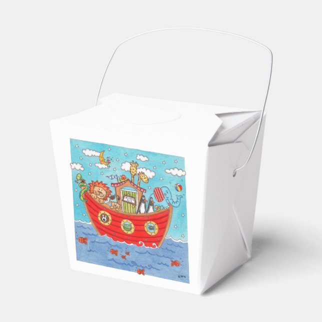 Personalised Noah's Ark  Favour Box (Front Side)