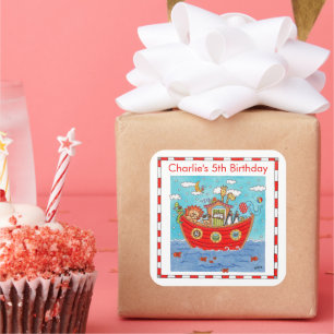 Personalised Noah's Ark  Square Sticker