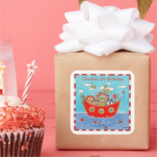 Personalised Noah's Ark  Square Sticker