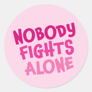 Personalised Nobody Fights Alone Classic Round Sticker