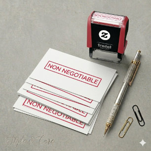 Personalised NON NEGOTIABLE Label Self-inking Stamp