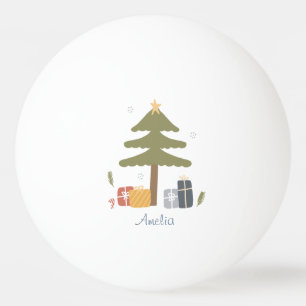 Personalised Nordic Christmas Tree Holiday Ping Pong Ball