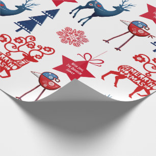 Personalised Nordic Christmas Wrapping Paper
