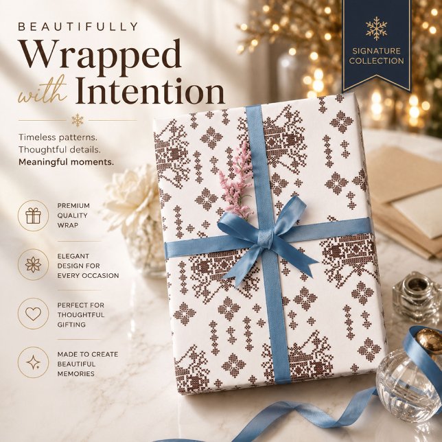 Personalised Nordic Pattern Wrapping Paper (Creator Uploaded)