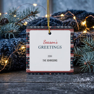 Personalised Nordic Snowflake Christmas Ornament