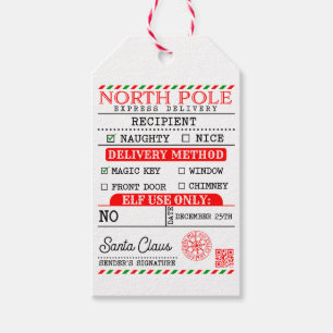 Personalised North Pole Express Delivery Gift Tags