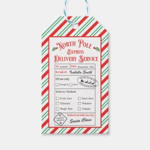 Personalised North Pole Special Delivery Santa Gift Tags