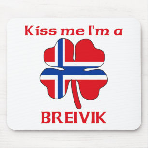 Personalised Norwegian Kiss Me I'm Breivik Mouse Mat