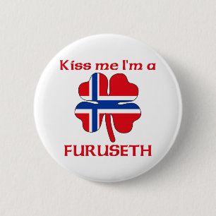 Personalised Norwegian Kiss Me I'm Furuseth 6 Cm Round Badge