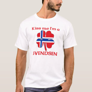 Personalised Norwegian Kiss Me I'm Svendsen T-Shirt