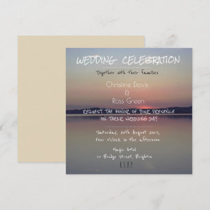 Personalised nostalgic lake wedding invitation