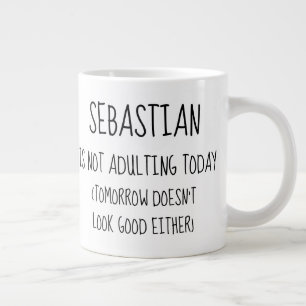 Personalised Not Adulting Today Large Coffee Mug