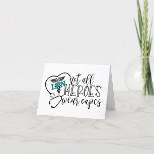Personalised Not all Heroes Wear Capes LPN  Thank You Card