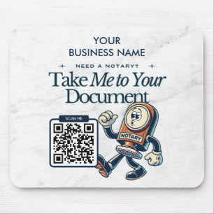 Personalised Notary Public Marketing with QR Code  Mouse Mat