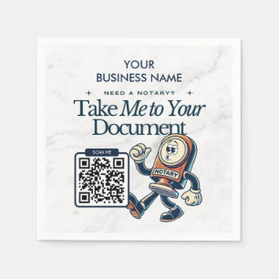 Personalised Notary Public Marketing with QR Code  Napkin
