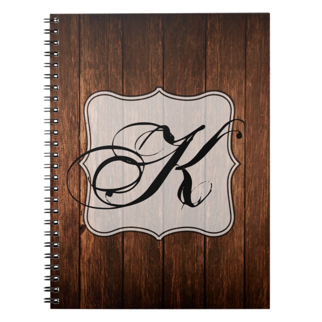 Personalised Note Book Barn Wood Country Rustic (Front)