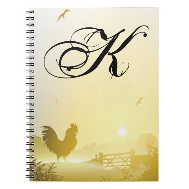Personalised Note Book Sunny Morning Farm Country (Front)