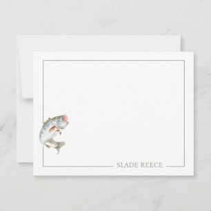 Personalised Note Card Set, Fish stationary