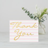 Personalised Note Modern Elegant Stripes Thank You