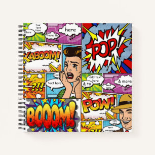 Personalised Notebook - Comic Bubbles Design 2