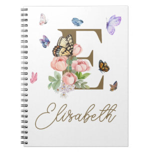 Personalised Notebook Initial Butterfly