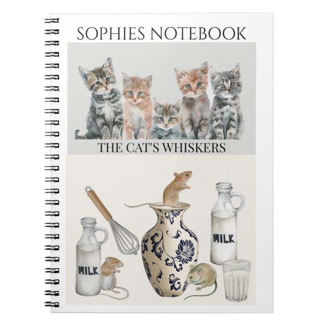 Personalised Notebook - Kittens  (Front)