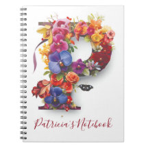 Personalised Notebook Letter P