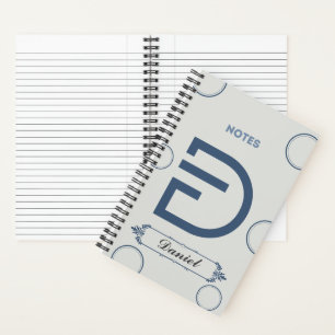 Personalised notebook - Named with Letter D
